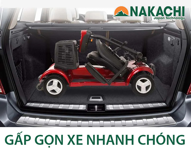 Chế độ gấp gọn Xe Điện 4 Bánh Nakachi NC-X01